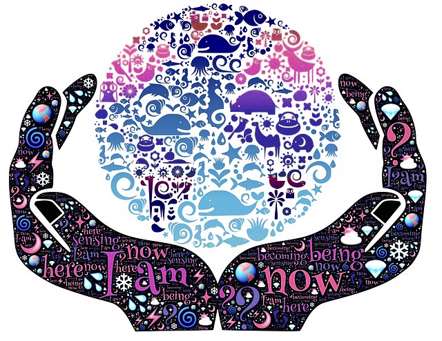 hands representing creative work